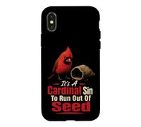 Bird Watching It's A Cardinal Sin To Run Out Of Seed Case for iPhone X/XS