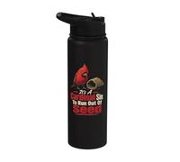 Bird Watching It's A Cardinal Sin to Run Out of Seed Stainless Steel Insulated Water Bottle