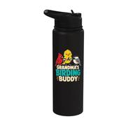 Bird Watching Kids Gift Grandma's Birding Buddy Stainless Steel Insulated Water Bottle