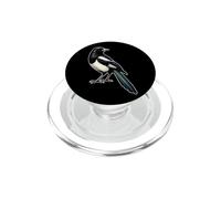 Bird Watching Magpie Portrait Vintage Art PopSockets PopGrip for MagSafe