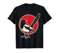 Bird Watching Magpie Portrait Vintage Art T-Shirt