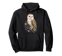 Bird Watching Mom Barn Owl Floral Gift Pullover Hoodie