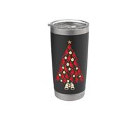 Bird Watching Northern Cardinal Christmas Tree Pattern Stainless Steel Insulated Tumbler