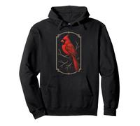 Bird Watching Northern Cardinal Vintage Poster Design Pullover Hoodie