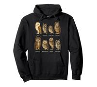 Bird Watching Owls Of North America Species Chart Pullover Hoodie