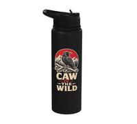 Bird Watching Raven Caw of The Wild Stainless Steel Insulated Water Bottle