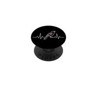 Bird Watching Red-Winged Blackbird Heartbeat Art PopSockets Adhesive PopGrip