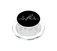 Bird Watching Red-Winged Blackbird Heartbeat Art PopSockets PopGrip for MagSafe