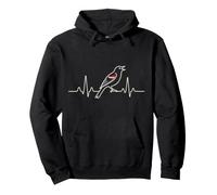 Bird Watching Red-Winged Blackbird Heartbeat Art Pullover Hoodie