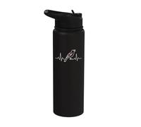 Bird Watching Red-Winged Blackbird Heartbeat Art Stainless Steel Insulated Water Bottle