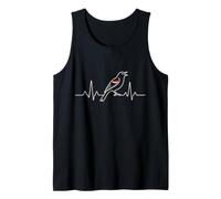 Bird Watching Red-Winged Blackbird Heartbeat Art Tank Top