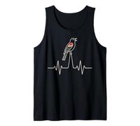 Bird Watching Red-Winged Blackbird Heartbeat Art Tank Top