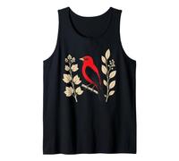 Bird Watching Scarlet Tanager Field Guide Design Tank Top