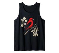 Bird Watching Scarlet Tanager Field Guide Design Tank Top