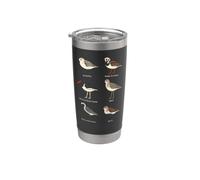Bird Watching Shorebirds Species Field Guide Chart Stainless Steel Insulated Tumbler