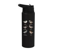 Bird Watching Shorebirds Species Field Guide Chart Stainless Steel Insulated Water Bottle