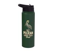 Bird Watching The Pelican Owns This Post Funny Gift Stainless Steel Insulated Water Bottle