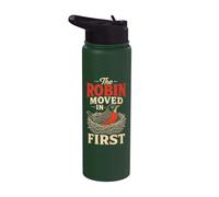 Bird Watching The Robin Moved in First Stainless Steel Insulated Water Bottle