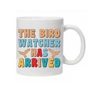 Bird Watching Themed Mug Funny Quote 'The Bird Watcher Has Arrived' Gift for Twitchers11 oz Ceramic Mug - Reuse, Coffee Gift for Bird Watchers Ornithologists Comes Boxed Ready for Gifting
