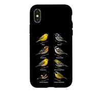 Bird Watching Warblers Species Field Guide Chart Case for iPhone X/XS