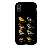 Bird Watching Warblers Species Field Guide Chart Case for iPhone X/XS