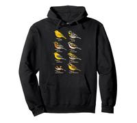 Bird Watching Warblers Species Field Guide Chart Pullover Hoodie