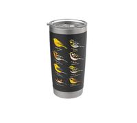 Bird Watching Warblers Species Field Guide Chart Stainless Steel Insulated Tumbler