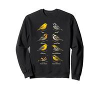 Bird Watching Warblers Species Field Guide Chart Sweatshirt