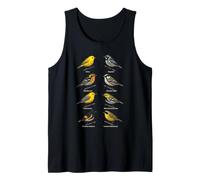Bird Watching Warblers Species Field Guide Chart Tank Top