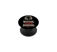 Bird Watching Witching Hour Birding Halloween PopSockets Adhesive PopGrip