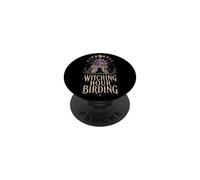Bird Watching Witching Hour Birding Halloween PopSockets Adhesive PopGrip