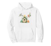 Bird Watching Women Bird Themed Art Colored Birds Watercolor Pullover Hoodie