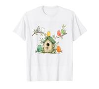Bird Watching Women Bird Themed Art Colored Birds Watercolor T-Shirt