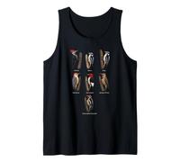 Bird Watching Woodpeckers Species Field Guide Chart Tank Top