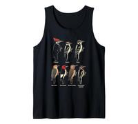 Bird Watching Woodpeckers Species Field Guide Chart Tank Top