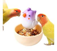 Bird Water Bowl Cartoon Chew-Resistant Dish Pet Toy