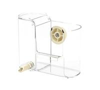 Bird Water Dispenser,2-1 250ml Clear Automatic Large Capacity Feeder,Bird Cage Water Dispenser - No Disturbance Feeding for Pet Finch Monk Conure Chicken Outdoor Indoor Patio Window Courtyard