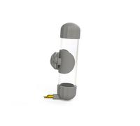Bird water dispenser, parrot water dispenser, feeding device suitable for indoor and outdoor cages, pet sparrows, mountain sparrows, and small birds (grey)