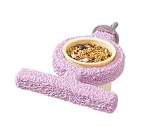 Bird Water Drinker for Cage, Cage Dish with Perch | Food and Feeding Dish Canaries - for Parakeets Cockatiels Canaries Nymphs Parakeets and Lovebirds