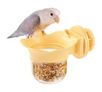 Bird Water Feeder For Cage - PC 7.3x5.5x5cm Size | Coop Bowl Feeding Cup With Clamp | Bird Cage Bowl For Small Pets Canary Finch Conure Cockatiel At Home Or Pet Store Use
