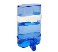 Bird Water Feeder, Transparent Leakproof Bowl, Color Transparent/Blue/Yellow, Automatic Hygienic Dispenser, Parrot Cage Accessory, Safe Clip Station, for Finches, Cockatiels, Parakeets, Budgerigars