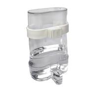 Bird Water Feeder, Transparent Leakproof Bowl, Color Transparent/Blue/Yellow, Automatic Hygienic Dispenser, Parrot Cage Accessory, Safe Clip Station, for Finches, Cockatiels, Parakeets, Budgerigars