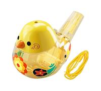 Bird Water Whistle Toy - Musical Instrument for Chirping, Vibrant Translucent Polymer with Leak Proof Reservoir, Melodic Sound Chamber & Lanyard Hole for Kids, Girls, Camping and Classrooms
