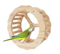 Bird Wheel, Running Spinner Wheel Toy for Wooden Practice Wheels for Shotets Conures Cockatiels Brudling Beak Exercises