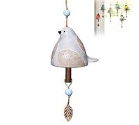 Bird Wind Chime Collection - Garden Home Outdoor Funny Gift (White)