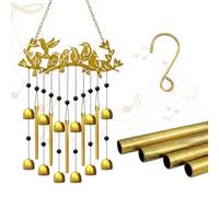 Bird Wind Chimes for Outside - Hummingbird on Branch Metal Windchimes Indoors Window Hanging Garden Patio Yard Porch Home Decor Soothing Tones Memorial Birthday Festival Gifts for Women, Mom, Unisex