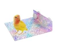 Bird Window/Bath/Car/Travel Perch Acrylic Platform with Suction Cup for Small and Medium Bird Parrot Parakeet Cockatiel Conure Budgie Lovebirds (A)