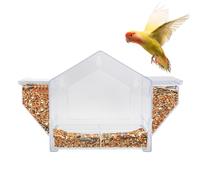 Bird Window Feeder,Suction Cup Window Parrot Feeder | Pet Bird Supplies Clear Visibility for Sparrow Parakeet Budgies Cockatiels Conures