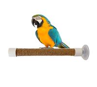 Bird Window Perch | Portable Suction Cup - Parakeet Wall Mount with Solid for Car and Bath Training | Perfect Macaw Enrichment and Play Accessories