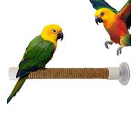 Bird Window Perch - Shower Parakeet Stand,Suction Cup Toy Cage Training Portable Perch for Cockatoo Macaw Parakeet Window Mirror Car Bath Use